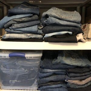 Lot 10 Pairs of Designer Women's/Men's Denim Jeans